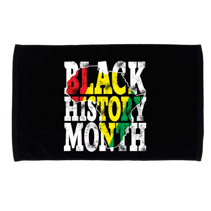 Black History Month Map Of Africa Microfiber Hand Towel