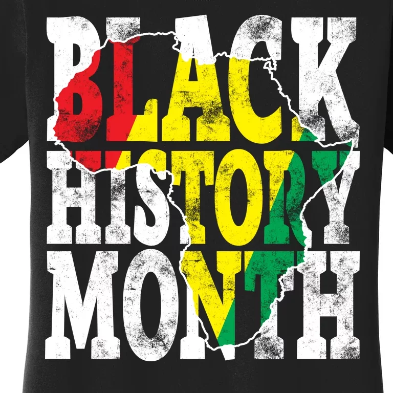 Black History Month Map Of Africa Women's T-Shirt