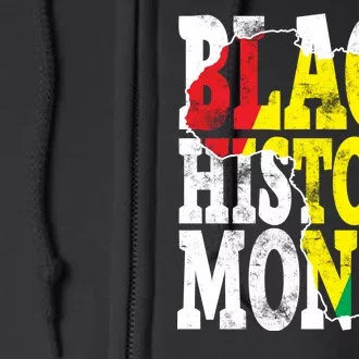 Black History Month Map Of Africa Full Zip Hoodie