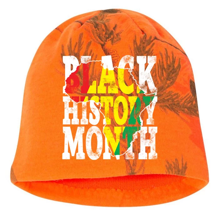 Black History Month Map Of Africa Kati - Camo Knit Beanie