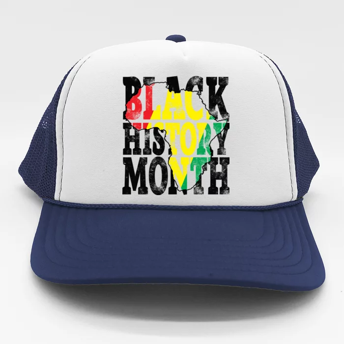 Black History Month Map Of Africa Trucker Hat