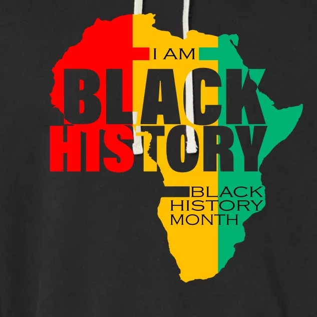 Black History Month Map Of Africa BHM Garment-Dyed Fleece Hoodie