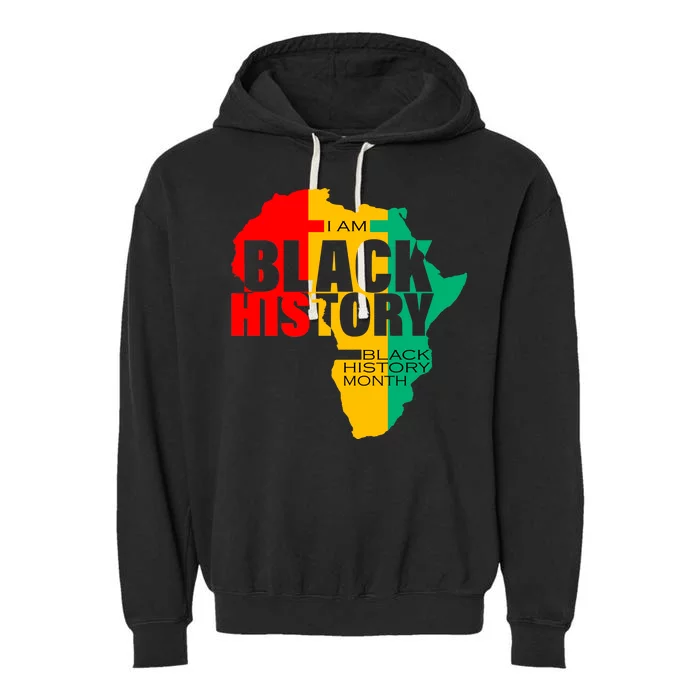 Black History Month Map Of Africa BHM Garment-Dyed Fleece Hoodie