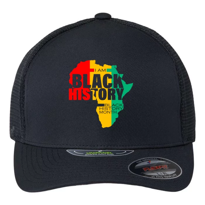 Black History Month Map Of Africa BHM Flexfit Unipanel Trucker Cap