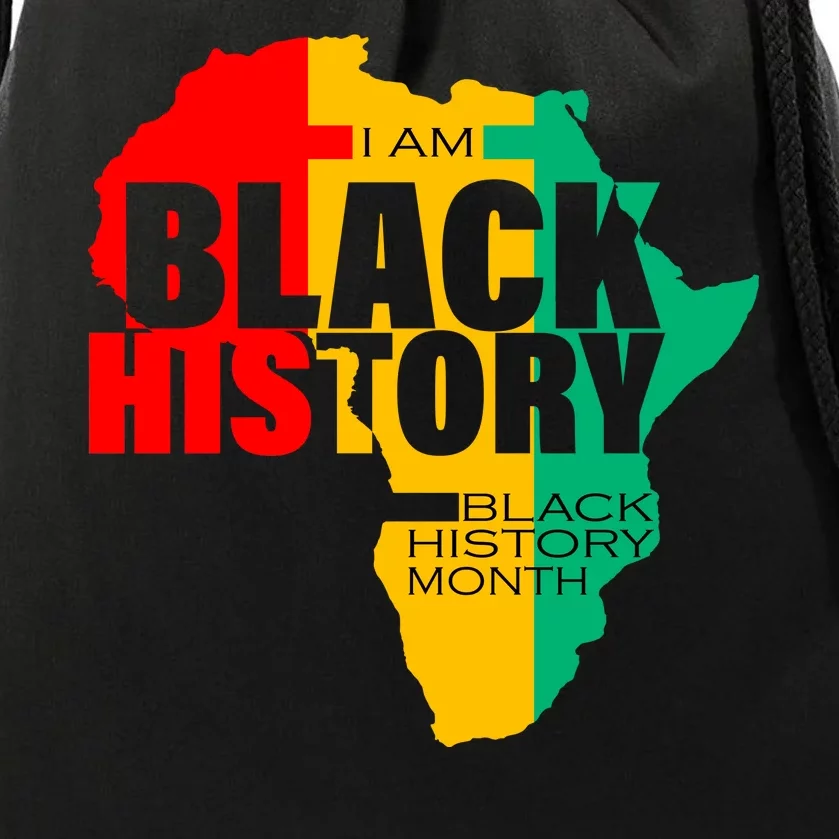 Black History Month Map Of Africa BHM Drawstring Bag