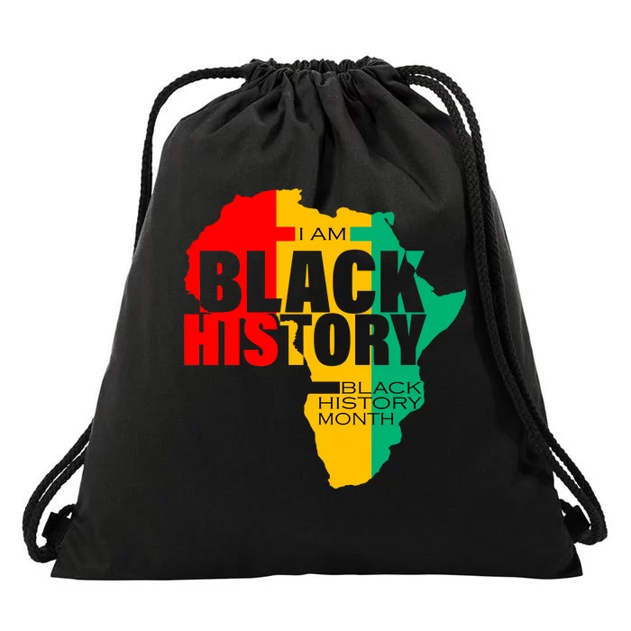 Black History Month Map Of Africa BHM Drawstring Bag