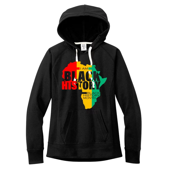 Black History Month Map Of Africa BHM Women's Fleece Hoodie