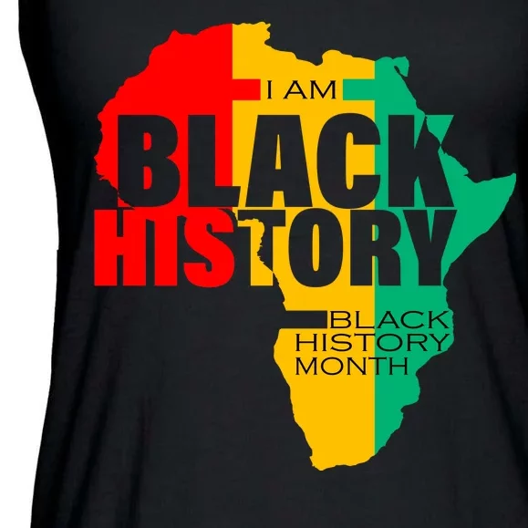 Black History Month Map Of Africa BHM Ladies Essential Flowy Tank