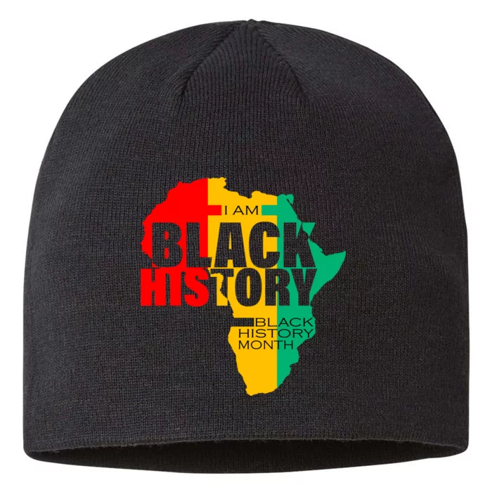 Black History Month Map Of Africa BHM 8 1/2in Sustainable Knit Beanie