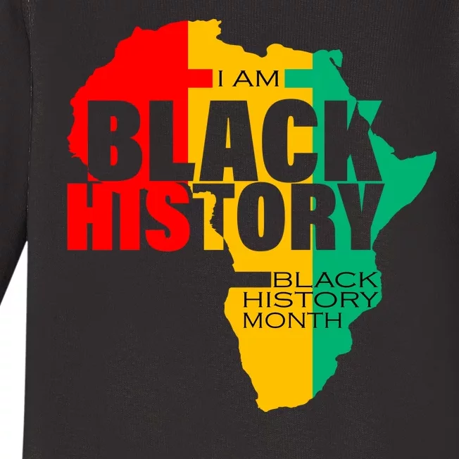 Black History Month Map Of Africa BHM Baby Long Sleeve Bodysuit