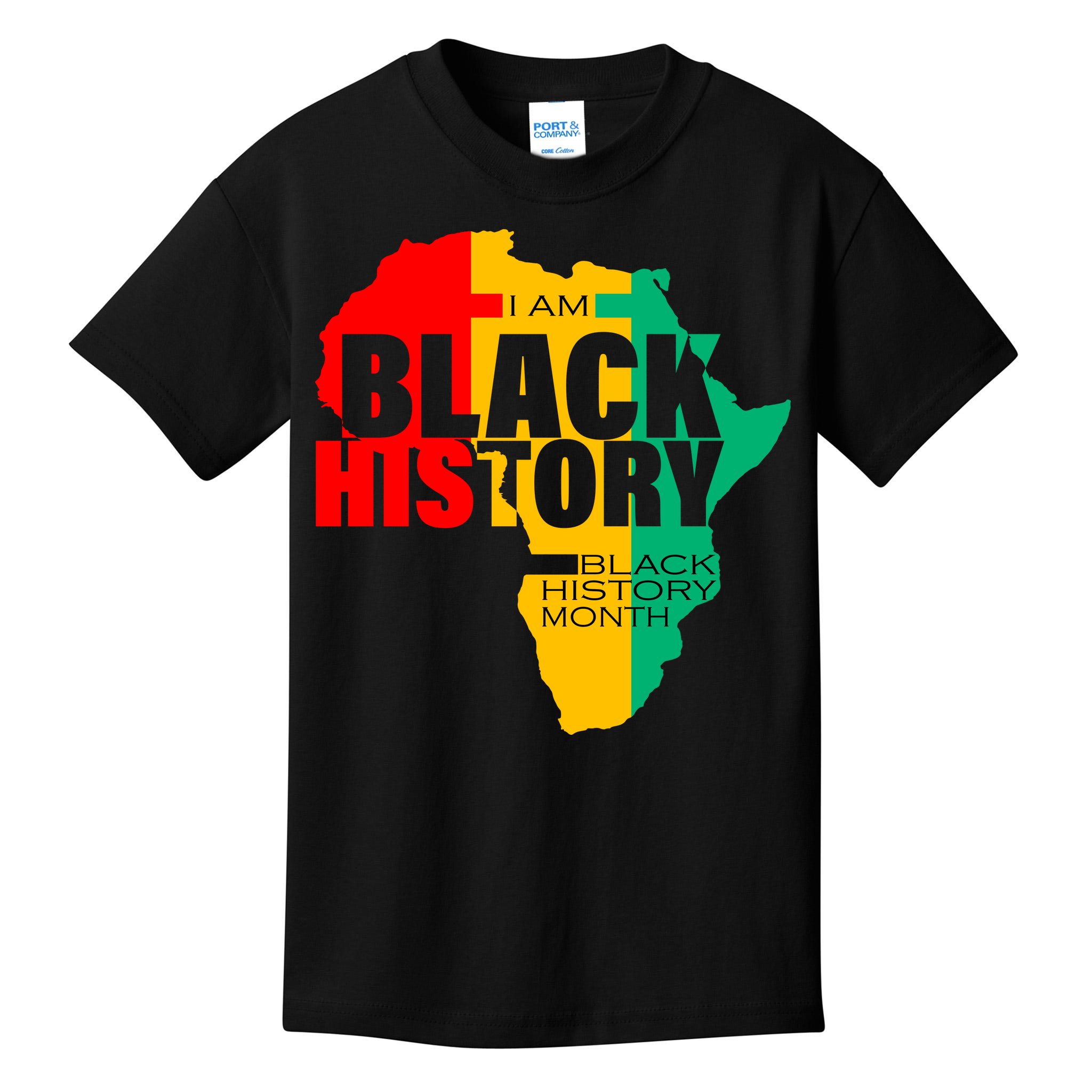 Black History Month T-shirt Map of Africa Black Pride Shirt I am Africa Map Tee