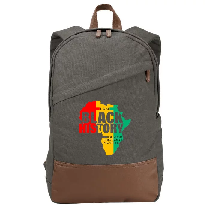 Black History Month Map Of Africa BHM Cotton Canvas Backpack