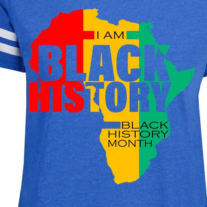 Black History Month Map Of Africa BHM Enza Ladies Jersey Football T-Shirt