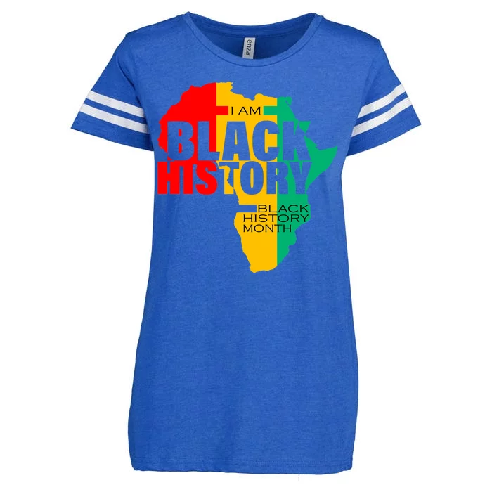 Black History Month Map Of Africa BHM Enza Ladies Jersey Football T-Shirt