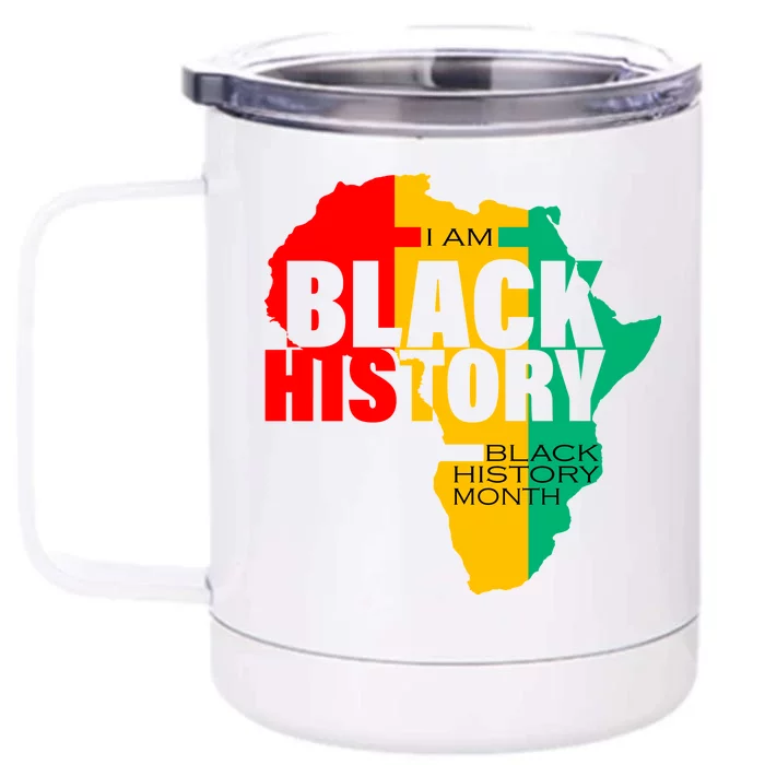 Black History Month Map Of Africa BHM Front & Back 12oz Stainless Steel Tumbler Cup