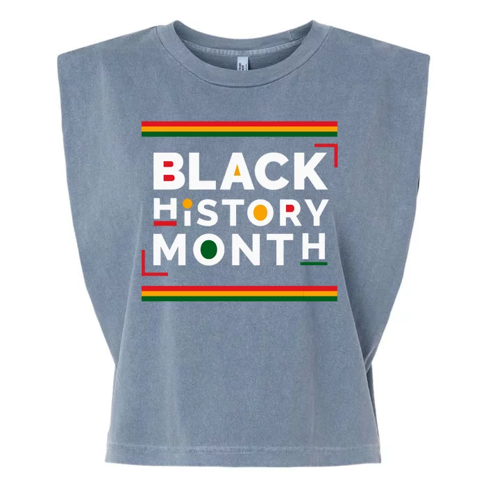 Black History Month Simple Logo Garment-Dyed Women's Muscle Tee