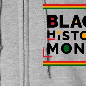 Black History Month Simple Logo Full Zip Hoodie