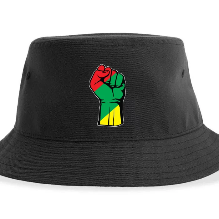 Black History Oppression Fist Sustainable Bucket Hat