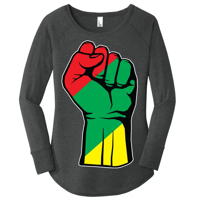 Black History Oppression Fist Women's Perfect Tri Tunic Long Sleeve Shirt