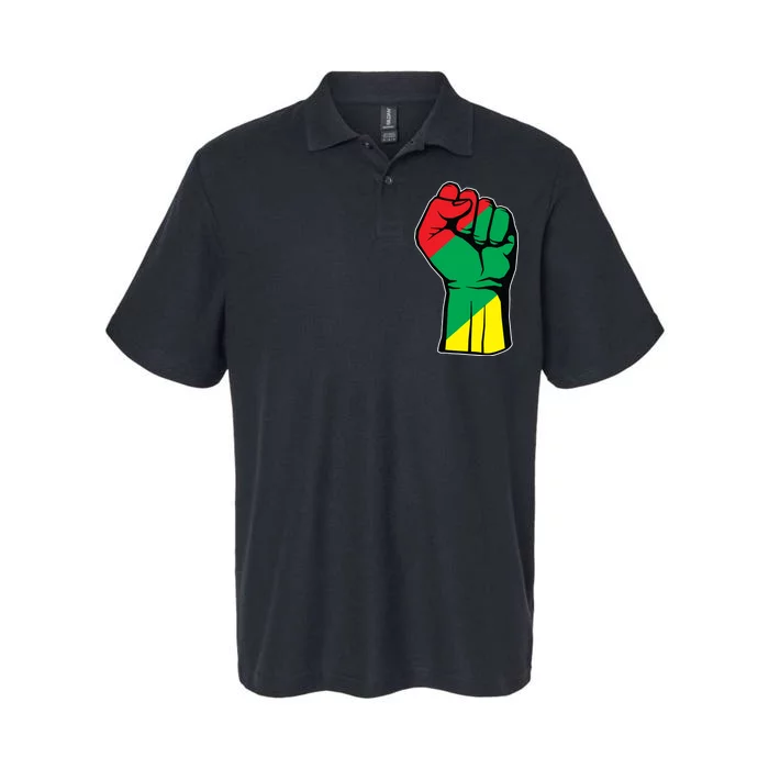 Black History Oppression Fist Softstyle Adult Sport Polo