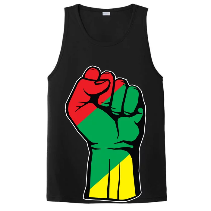 Black History Oppression Fist Performance Tank