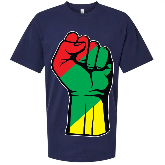 Black History Oppression Fist Sueded Cloud Jersey T-Shirt