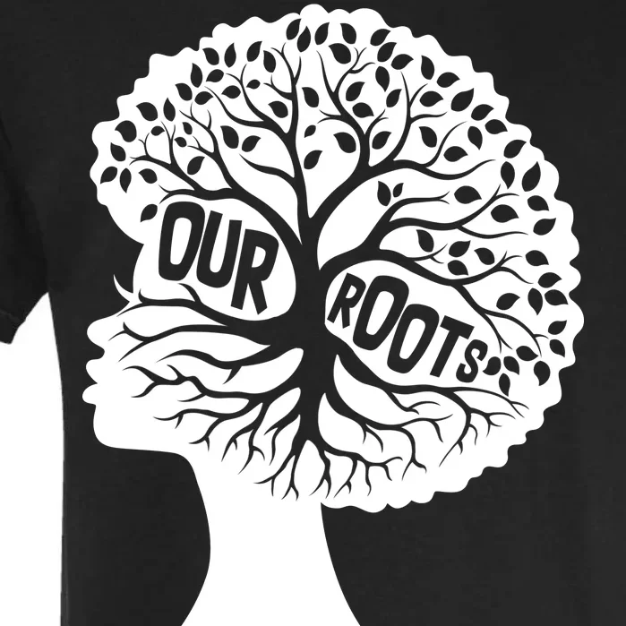 Black History Our Roots Woman Profile Garment-Dyed Heavyweight T-Shirt