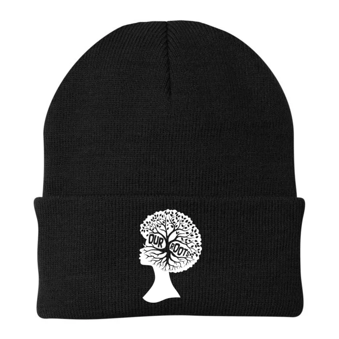 Black History Our Roots Woman Profile Knit Cap Winter Beanie