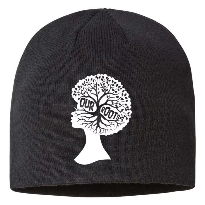 Black History Our Roots Woman Profile 8 1/2in Sustainable Knit Beanie