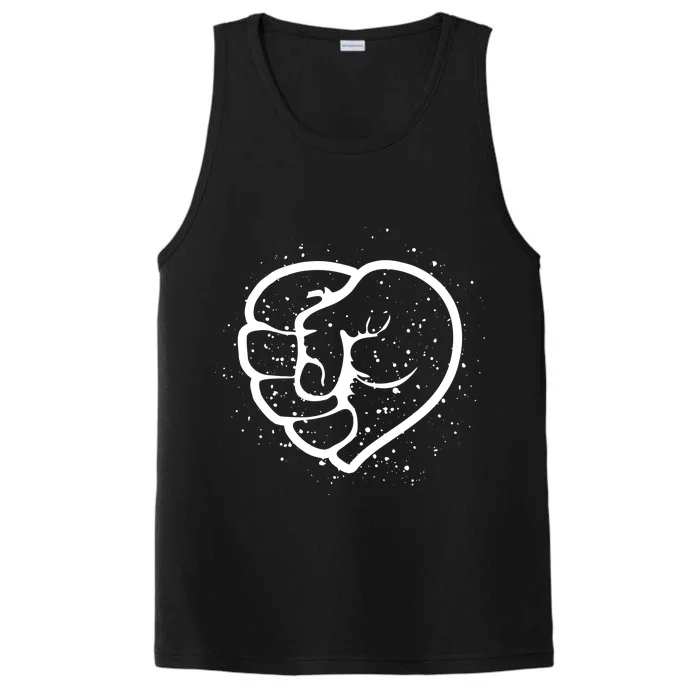 Black History Protest Fist Heart Performance Tank