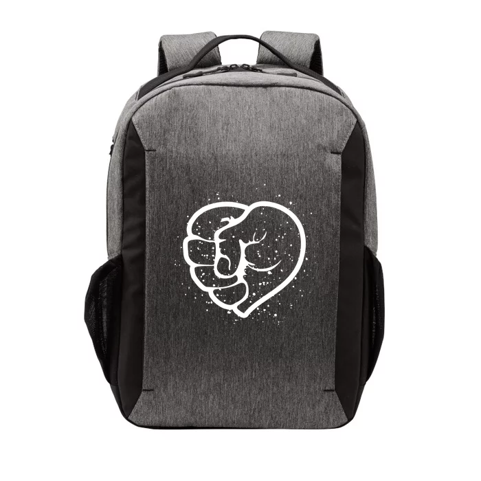 Black History Protest Fist Heart Vector Backpack