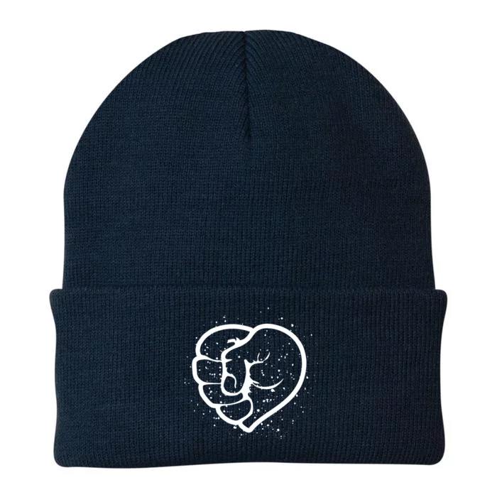 Black History Protest Fist Heart Knit Cap Winter Beanie