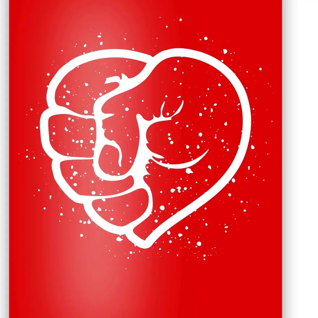 Black History Protest Fist Heart Poster