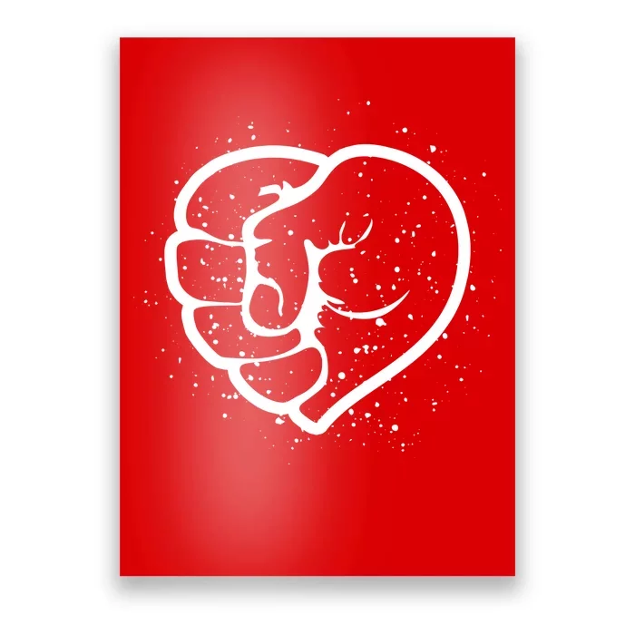 Black History Protest Fist Heart Poster