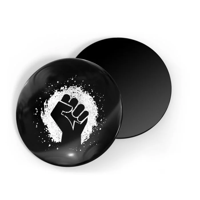 Black History Protest Fist Paint Splatter Magnet