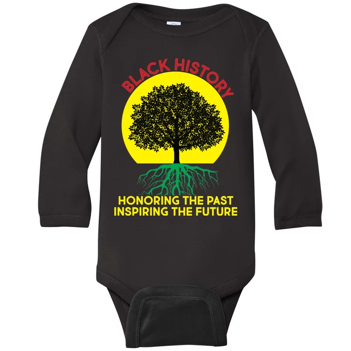 Black History Roots Past and Future Baby Long Sleeve Bodysuit