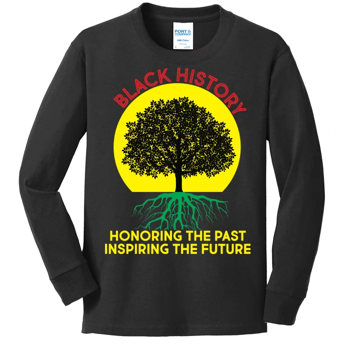 Black History Roots Past and Future Kids Long Sleeve Shirt