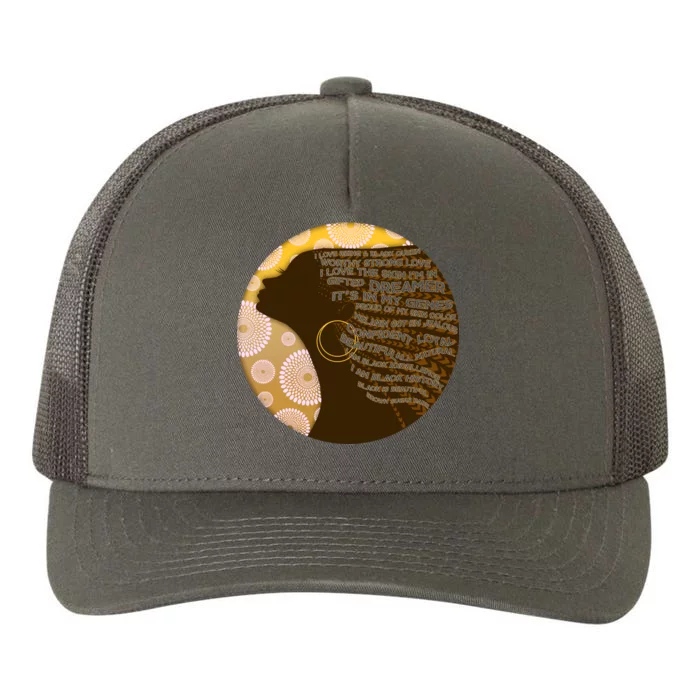 Black History Woman Inspiring Words Of Art Yupoong Adult 5-Panel Trucker Hat