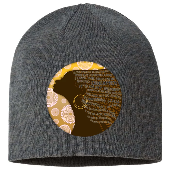 Black History Woman Inspiring Words Of Art 8 1/2in Sustainable Knit Beanie