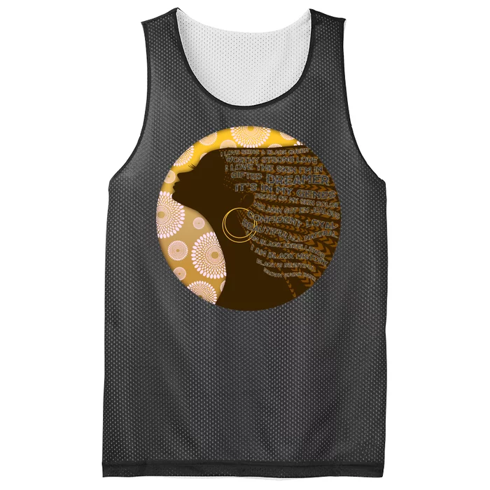 Black History Woman Inspiring Words Of Art Mesh Reversible Basketball Jersey Tank