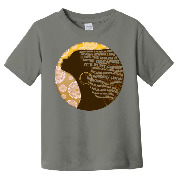 Black History Woman Inspiring Words Of Art Toddler T-Shirt