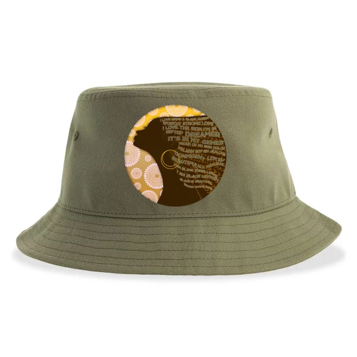 Black History Woman Inspiring Words Of Art Sustainable Bucket Hat