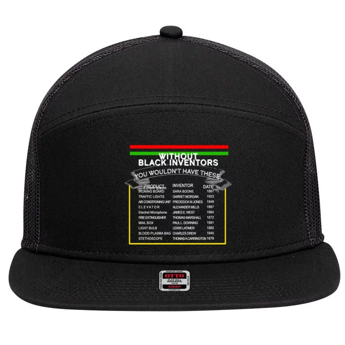 Black Inventors Black History Month 7 Panel Mesh Trucker Snapback Hat