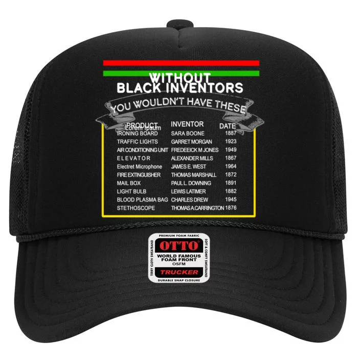 Black Inventors Black History Month High Crown Mesh Trucker Hat