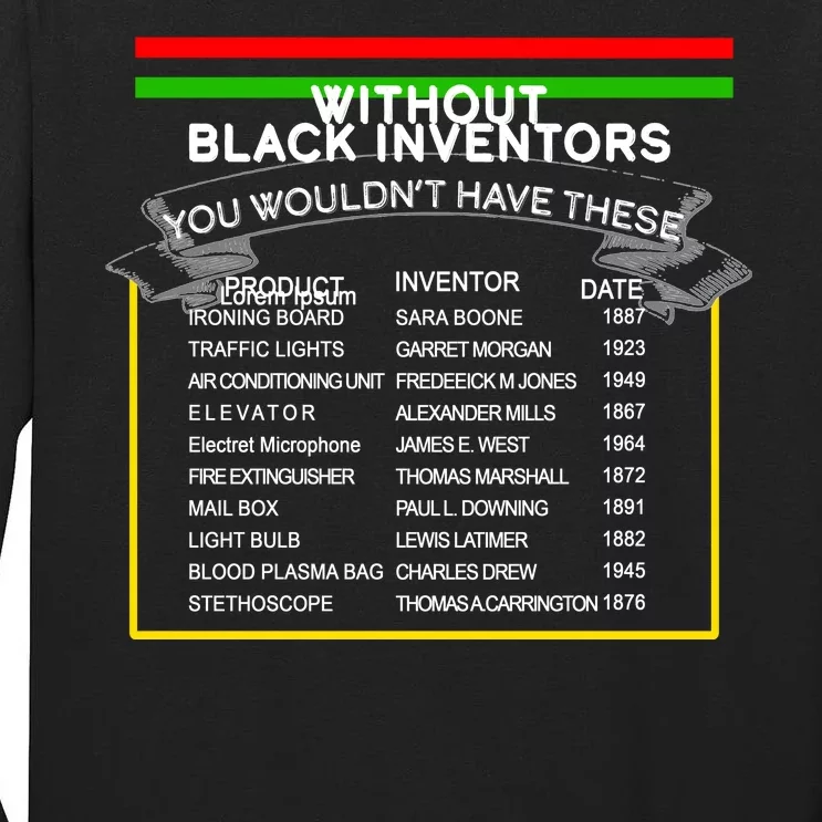 Black Inventors Black History Month Tall Long Sleeve T-Shirt