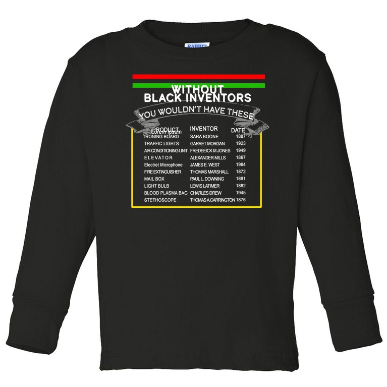 Black Inventors Black History Month Toddler Long Sleeve Shirt