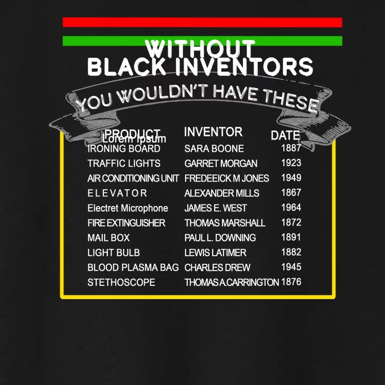 Black Inventors Black History Month Women's Crop Top Tee