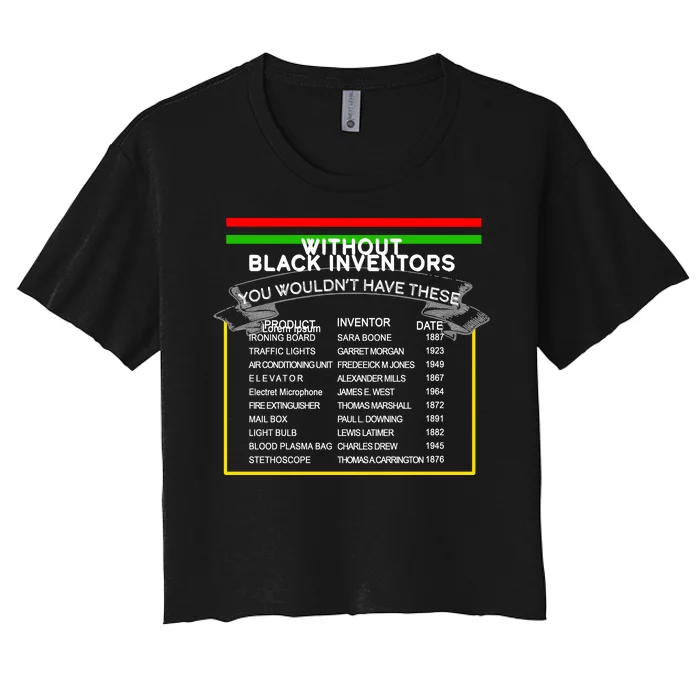 Black Inventors Black History Month Women's Crop Top Tee