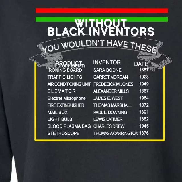 Black Inventors Black History Month Cropped Pullover Crew