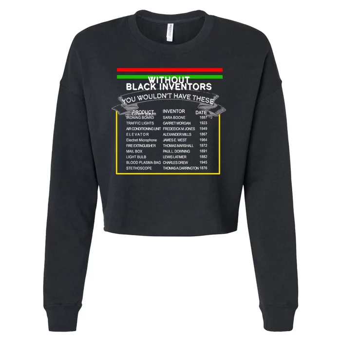 Black Inventors Black History Month Cropped Pullover Crew